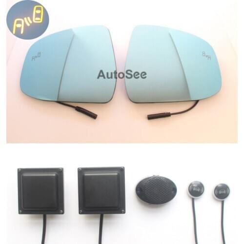 2017 for Ford Focus BSM BSD blind spot monitoring 24GHZ Millimeter waves Radar Sensor Mirror LED light LCA Lane change warning