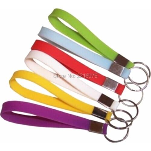 300pcs keyring Assorted 240mm length simple keychain silicone wristband rubber bracelets free shipping by DHL express