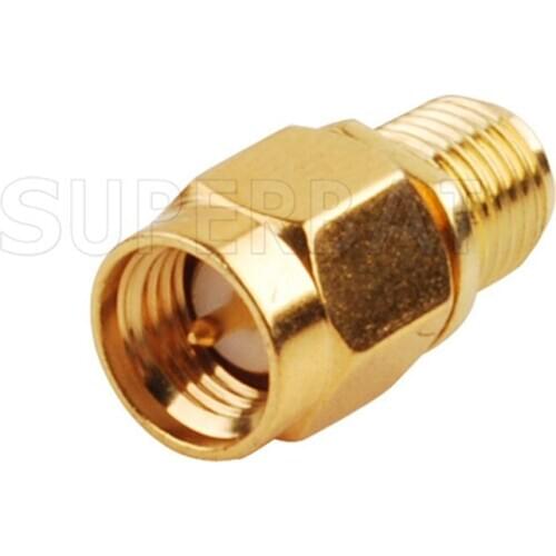 Superbat 5 pcs SMA Adapter RP-SMA Jack to SMA Male Plug Straight RF Coax Connector