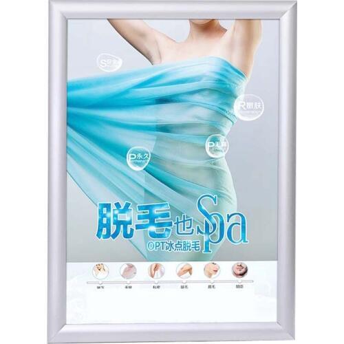 5units/Lot) A2 Clip Open Aluminium Poster Holders, Snap Shut Poster Frames & Snap Frames with Straight Corner YAPF-004