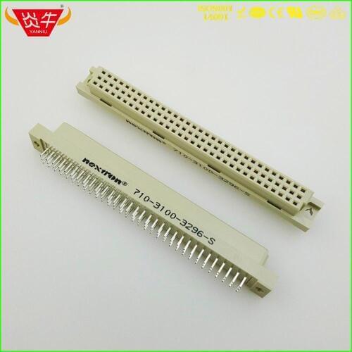 396 DIN41612 DIN CONNECTOR 710-3100-3296-S 3*32P 96PIN FEMALE STRAIGHT PINS EUROPEAN SOCKET 9001-12961COOA NEXTRON OUPIN
