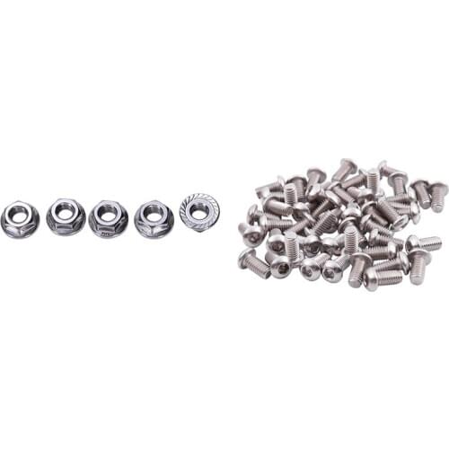 75 Pcs Accessories: 50 Pcs M6X12mm Hex Socket Button Head Screws & 25 Pcs Serrated Flange Metric Hex Lock Nuts M6