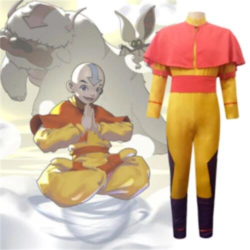 Anime Avatar The Last Airbender Avatar Aang Cosplay Costume Outfits Halloween Carnival Women Suit