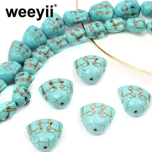 Buddha Head Turquoise Natural Stone Beads Loose Spacer Beads For Jewelry Handmade Making DIY Bracelets Necklace Accessories