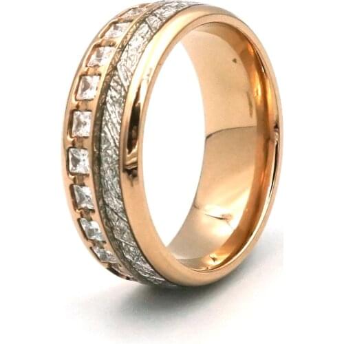 CZ Wedding Band Engagement Rings for Couples Women Men Stainless Steel Lovers Personalized Anniversary Gift