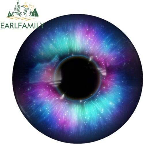 EARLFAMILY 13cm x 12.9cm for Eye Lens Car Accessoires Stickers Creativite Sunscreen Waterproof Decals Vinyl Car Door Protector