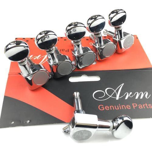 Electric Guitar Machine Heads Tuners Mini Oval Tuner for ST TL Silver Tuning Pegs J-05 Chrome Made In Korea