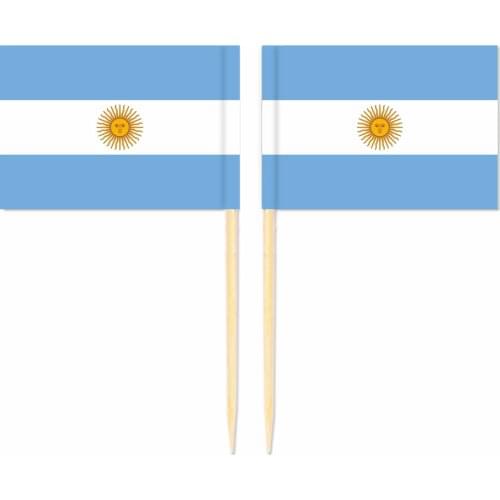 Free Shipping Argentine Flag Toothpick Flag 3.5X2.5CM 300pcs/bag Argentine National Flag