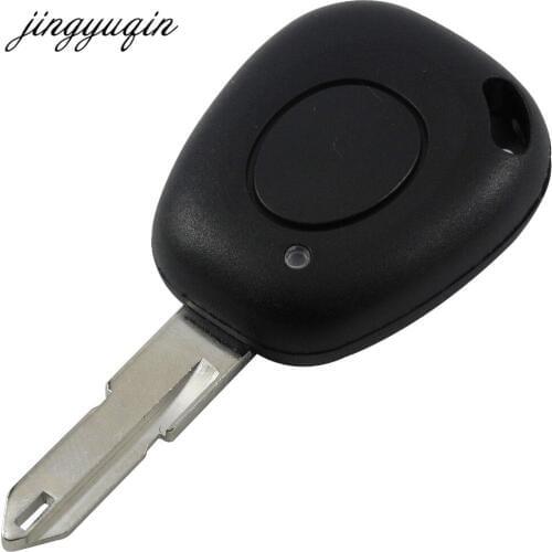 Jingyuqin 10pcs/lot Replacement Shell For Renault Twingo Megane Scenic Laguna 1 Button Remote Key Fob Case With Uncut Blade NE73