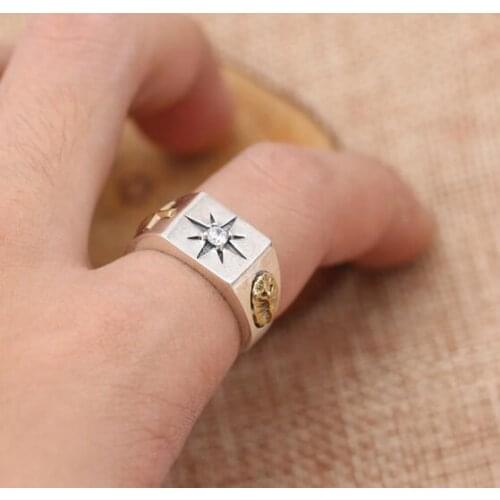 Thai 925 Silver Cross Ring100% Sterling Silver Cross Ring Thai 925 Silver Ring Resizable