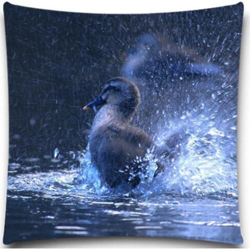 This little duck beat splash 2D print creative Pillow case Square cotton polyester cushion cover 5 size 9 style