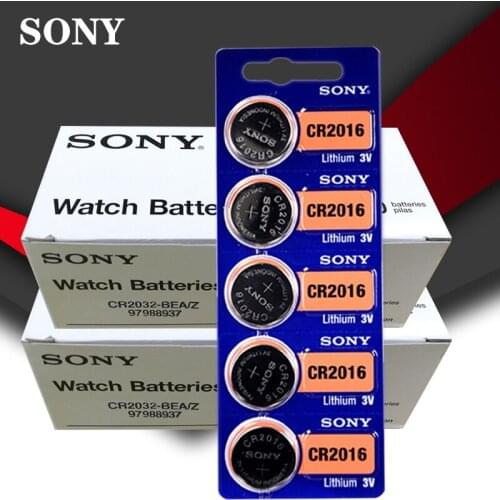 200pcs/lot SONY 3V Lithium Coin Cells Button Battery DL2016 KCR2016 CR2016 LM2016 BR2016 High Energy Density