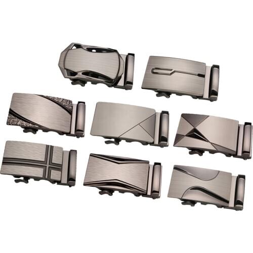 Metal Automatic Slide Buckle Replacement Ratchet Belt Buckle Formal Business Belt Accessories for Men
