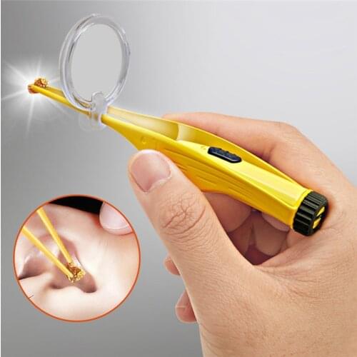 New Baby Ear Cleaner Ear Wax Removal Tool Flashlight Earpick Ear Cleaning Earwax Remover Ear Curette Light Spoon With Magnifier