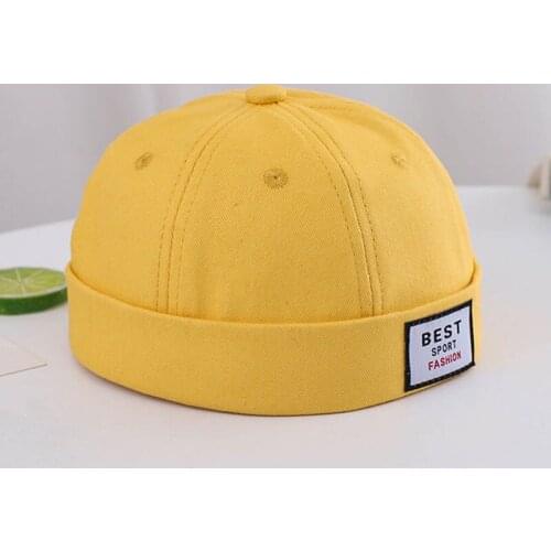 Baby Kids Solid Color Fashion Hat Children Landlord Melon Leather Hat Boys Handsome Trendy Hat