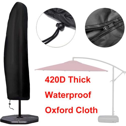 Thick 420D Oxford Cloth Umbrella Cover Outdoor Garden Coffee Shop Sunshade Waterproof Cover Cantilever Parasol Rain Cover