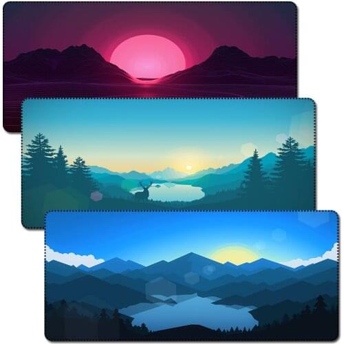 80x30cm Simple Landscape Mouse Pad Lock Edge Game Desk Pad Computer Gift Desk Pad Kawaii Mouse Pad Deskpad Home Decor Desk Mats