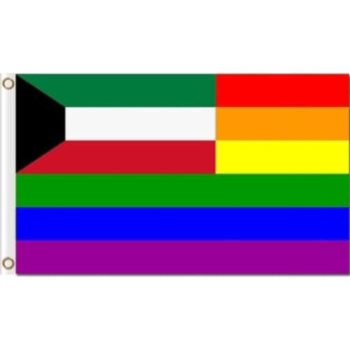 Kuwait gay pride lgbt pride 3X5FT rainbow flag