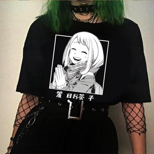 Anime My Hero Academia Shirt Japanese Ochaco Uraraka Graphic Anime Shirt Tops Clothes