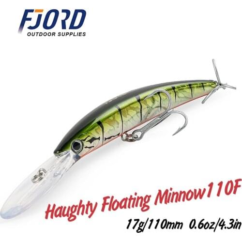 FJORD Hot sale 6 Colors17g 110mm Minnow lure Long casting lure Sinking Fishing LureLaser Hard Professional Seawater