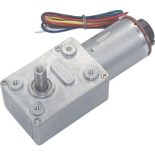 JGY370 self-locking strong worm DC worm gear motor encoder geared motor low speed machine 12V24V