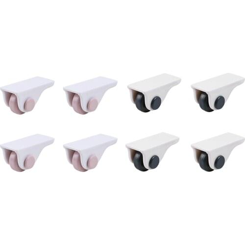 4pcs Storage Box Fixed Sticky Wheel Roller Self Adhesive Rolling Wheel Rack Directional Buttom Casters Trash Can Pulley Wheel