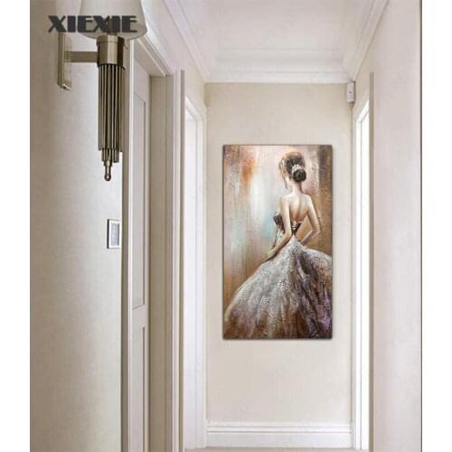 Modern Beautiful Ballerina Canvas Painting Wall Art Picture Prints Abstract Character Wall Art Posters Living Room Home Decor