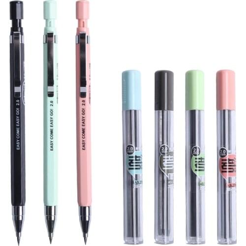 3Pcs + 4Pcs Pencil refill 2.0mm Mechanical Pencil Creative Pencil Rod Refill for Shool Office Writing Supplies Kids Girl Gift