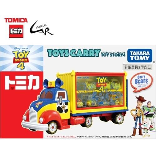 TAKARA TOMY TOMICA Vehicles Disneys Toys Story 4 Transport Truck Storage Van Girls Boys Gift Toy