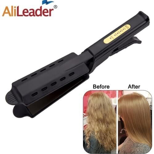 Alileader 1Pcs Flat Iron Hair Straightener Ionic Steam Hair Straightener Tourmaline Ceramic Heating Plate Rapid Straight Hair