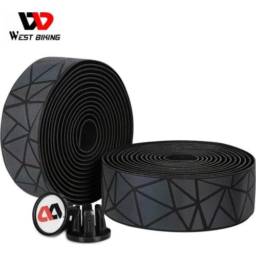 WEST BIKING 1 Pair Anti-slip Road Bike Handlebar Tape 215 cm Length Soft PU EVA Bicycle Handlebar Strap Bicycle Handel Bar Tapes