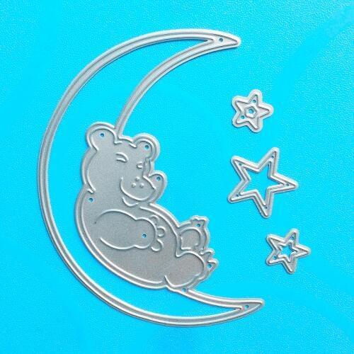 YLCD1047 Bear Metal Cutting Dies For Scrapbooking Stencils DIY Album Cards Decoration Embossing Folder Craft Die Cuts Template