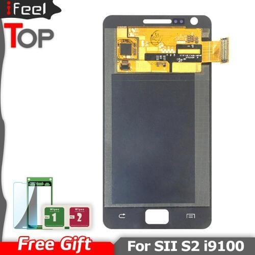 Super AMOLED LCD For Samsung Galaxy SII S2 i9100 LCD Display + Touch Screen Digitizer Assembly Free Shipping