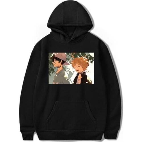 Winter Warm Promised Neverland Hoodie leisure Unisex Fashion Anime Print Long Sleeve Student Hooded Pullovers Loose Sweatshirts