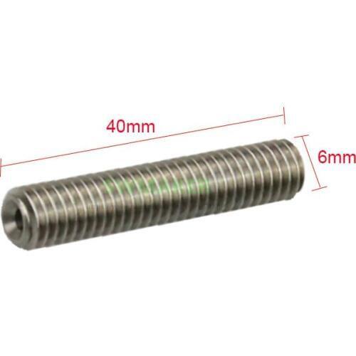 1pcs M6x40mm ptfe Throat PTFE tube inside for MK8 3D Printer Extruder HotEnd Anet A6 A3 3D Printer Parts