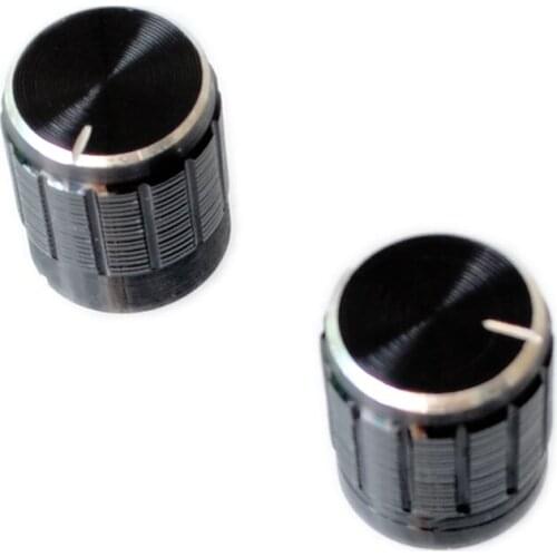 10Pcs 14*17 Volume Control Rotary Knobs Black For 6mm Dia. Knurled Shaft Potentiometer