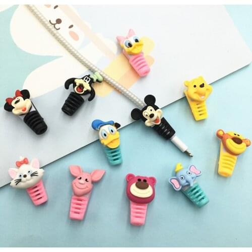 10Pcs Disney 3D Cable Protector Cord Wire Cartoon Protection Silicone Cover Charging Cable Winder For IPhone Android Cable