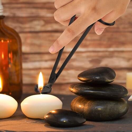 18cm Stainless Steel Candle Wick Trimmer Oil Lamp Trim scissor Cutter Snuffer Tool Hook Clipper