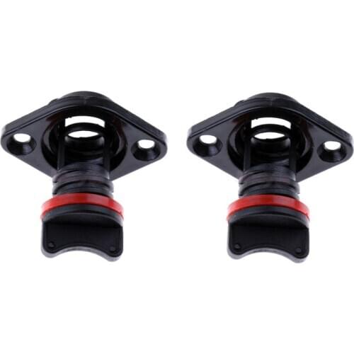 4 Pcs Standard Black Nylon 25mm Hole Yacht Boat Drain Plug Kayak Hull Transom Bung Replacement