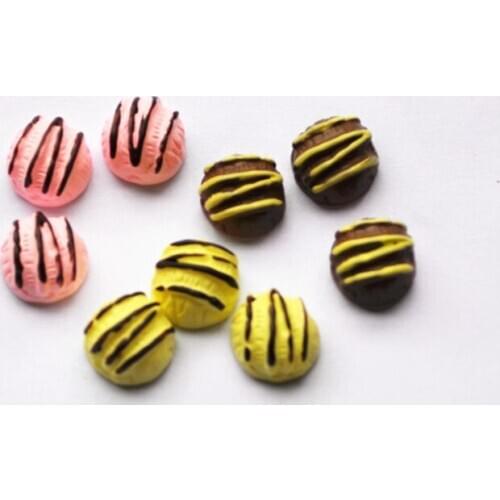 30pcs 12mm DIY Miniature Artificial Fake Food Cake Resin Cabochon Scrapbooking Phone Case Decorative Craft