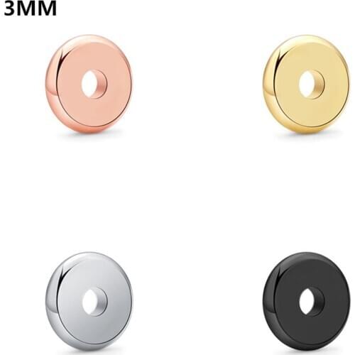 50 pcs/lot Copper Metal Round Spacer Accessories Charms DIY Jewelry Bracelet Necklace Charm Beads & Jewelry Making Wholesale