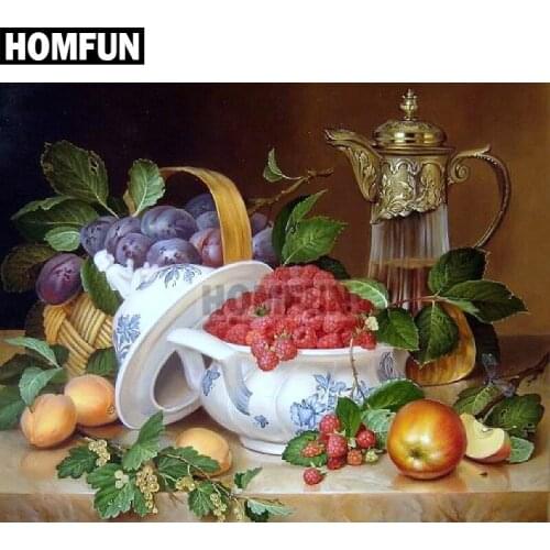 HOMFUN Full Square/Round Drill 5D DIY Diamond Painting "Fruit still life" Embroidery Cross Stitch 5D Home Decor Gift A02504