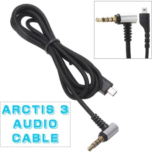 Work For Steel Series Arctis 3 Audio Cable 1.2M Soft Nylon Audio Earphone Cable Fit For Mac PC consoles Mobile Phone Tablet