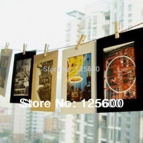 Free Shipping DIY 4x6 Inch Hanging Paper Photo Frames Picture Frames For Home Decoration, Mixed Colors, 10pcs/Set, 50pcs/Lot