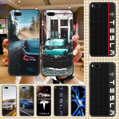 Tesla Inc. car logo rim Phone case For Xiaomi Mi Max Note 3 A2 A3 8 9 9T 10 Lite Pro Ultra black soft prime trend bumper pretty