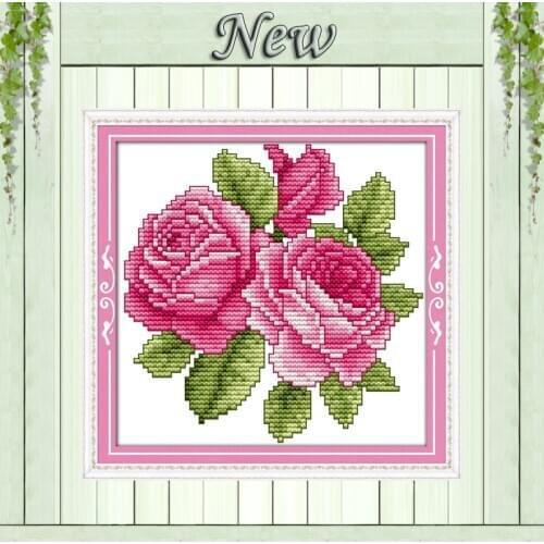 The flower of Camellia(4) diy Decor paintings counted print on canvas DMC 11CT 14CT kits Cross Stitch embroidery needlework Sets