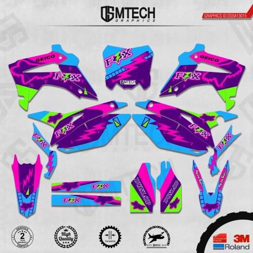DSMTECH Customized Team Graphics Backgrounds Decals 3M Custom Stickers For 2014-2017CRF250R 2013-2016CRF450R 015