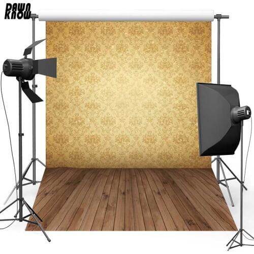 DAWNKNOW Damask Flower Vinyl Photography Background For Baby Floor New Fabric Polyester Backdrop For Wedding Photo Studio F310