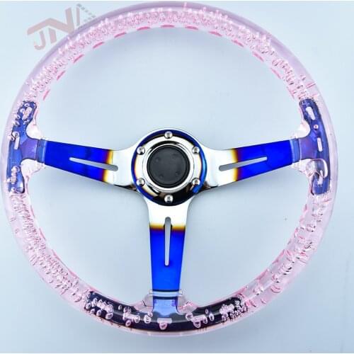 JNA Racing Car Round Shape Girls Steering Wheel Neo Spoke Steer Wheel for Universal Car Interior Part