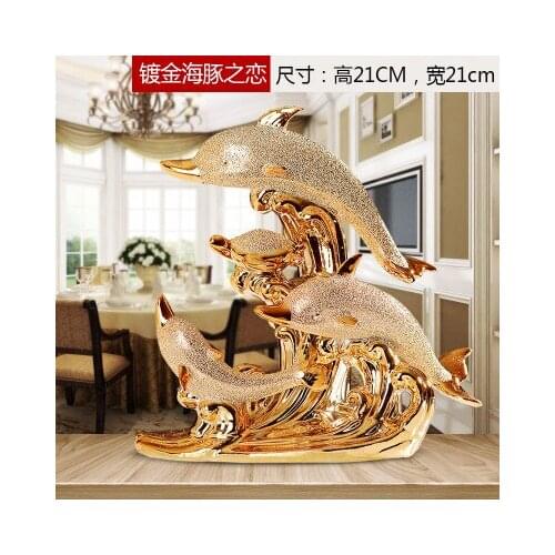 Creative ceramic furnishings for living room table TV cabinet porch European gifts Animals dolphins whale decoration halloween